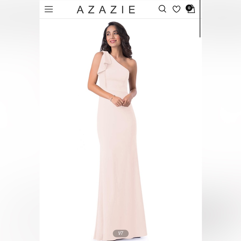 Azazie Blushing Pink Rinna Bridesmaid Dress